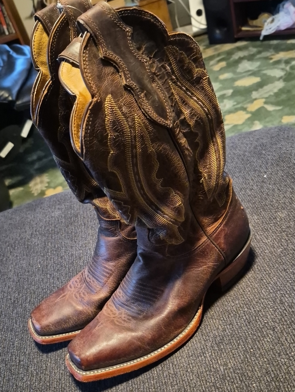 Justin Boots Brown Leather Women's Western Heeled Boots